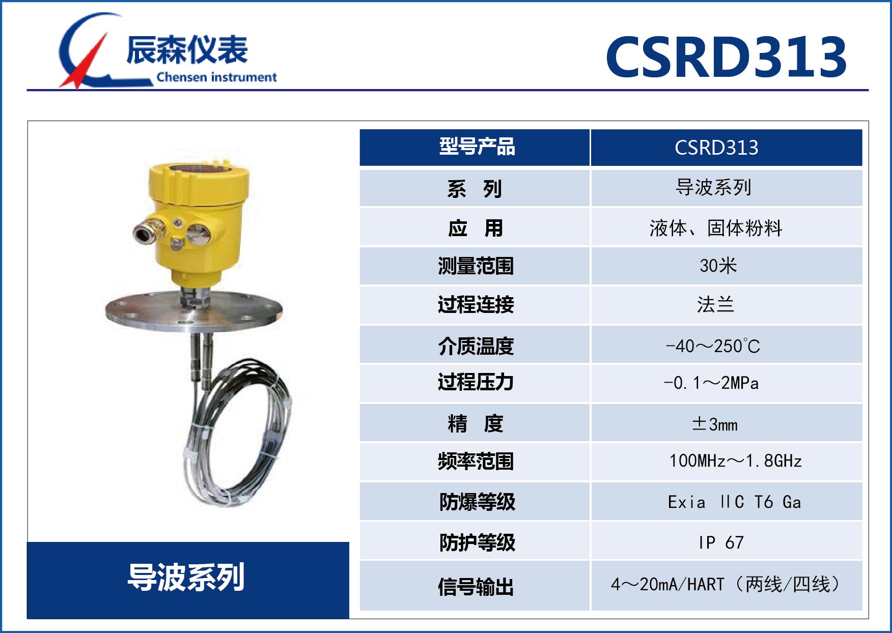 保定導(dǎo)波雷達(dá)物位計(jì)CSRD313